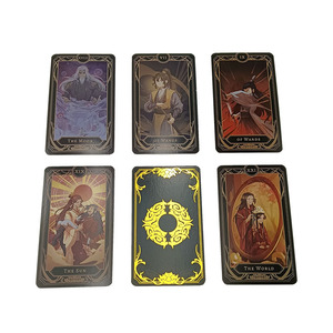 Op maat gemaakte luxe tarotkaarten met achterprint, verguld papier, traditionele empowerment, creatieve inspiratie, symboliek, numerologie - Product Image 3