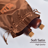 Sac à Perruque Personnalisé à Cordon, Emballage avec Logo Personnalisé, Sac en Soie pour Extensions de Cheveux, Sac à Perruque en Satin pour Lots de Cheveux
