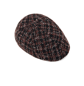 Béret unisexe automne-hiver en tricot rayé en coton et polyester, chapeau d'artiste français, personnalité tendance, bonnet chaud 57-61cm - Product Image 4