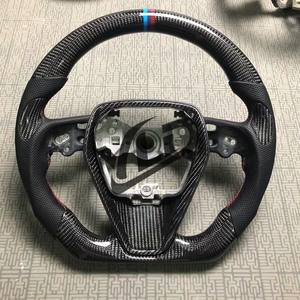 Volante de Fibra de Carbono Real Personalizado para <span class=keywords><strong>GR</strong></span> Yaris <span class=keywords><strong>Corolla</strong></span> <span class=keywords><strong>Cross</strong></span>, Accesorios Interiores para Automóviles - Product Image 6