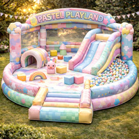 Nuevo Modelo 2026: Brincolín Inflable con Temática de Animales de Granja, Certificación CE, Garantía de 12 Meses, Tamaño Personalizado para Uso en Jardín