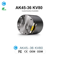Actionneur robotique à couple élevé CubeMars AK45-36 KV80, moteur BLDC à engrenage planétaire Peak 36 1 avec driver pour bras robotique et exosquelette