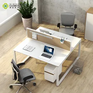 4 Seater Office Table Modern Bench Style Workstations Metal Office Desk Furniture