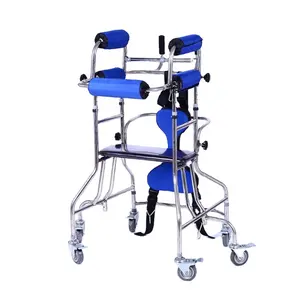 Hochwertige faltbare Walker Mobilität Deluxe Aluminium mit Rädern Walking Aids Instrument Handicap Walker Preis für Behinderte