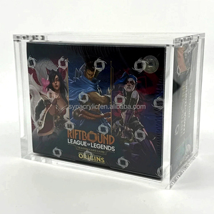 Boîte de présentation en acrylique personnalisée SYP pour booster box League of Legends Riftbound, compatible avec les versions chinoises Spiritforged, avec couvercle magnétique en acrylique. - Product Image 4