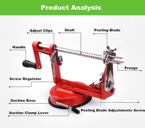 Эффективный автоматический набор для обработки яблок: нож для резки яблок + устройство для удаления сердцевины, профессиональные кухонные инструменты для обработки фруктов - Product Image 4