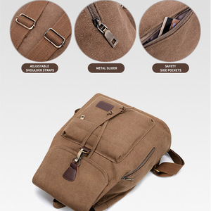 Cặp Học Sinh Vải Bố Thường Ngày Ba Lô Du Lịch Vải Bố Cổ Điển - Product Image 5
