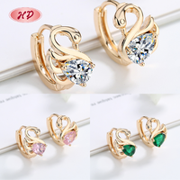 Boucles d'oreilles créoles pour femmes en plaqué or 18 carats à la mode bijoux de mode de style de fête en gros pour toutes les occasions