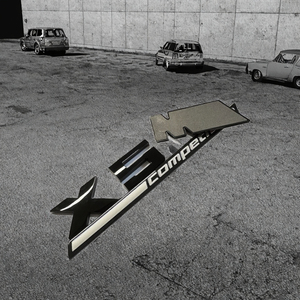 Emblema Adesivo Posteriore in Fibra di Carbonio per Auto da Competizione, Logo Styling Power per X1M X2M X3M X4M X5M X6M X7M, Cromato Nero Lucido - Product Image 3