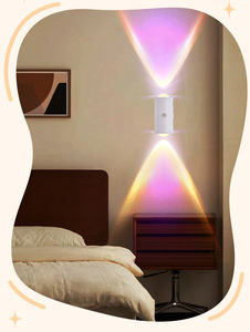 Veilleuse intelligente magnétique moderne en acrylique à double œil de chat, alimentée par batterie, avec capteur de présence humaine, température réglable, LED <span class=keywords><strong>RGB</strong></span> Jaune/Rouge/<span class=keywords><strong>Blanc</strong></span> - Product Image 5