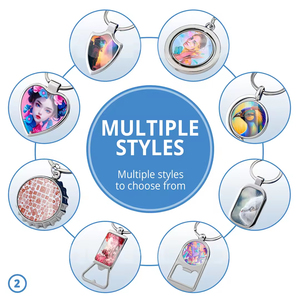 Porte-clés promotionnel personnalisé par sublimation, motif DIY, cadeau, différentes formes, porte-clés blanc vierge pour sublimation - Product Image 5