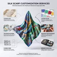 Écharpe en soie personnalisée imprimée à la main pour femme, design unique, foulard triangulaire pour événements et usage quotidien