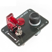 Panneau de commande d'allumage pour moteur de course, bouton de démarrage performance avec capot de sécurité rouge pour la course