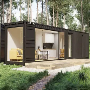 Luxury flat pack container villa in prefab house high class container restaurant durable prefabricated container office