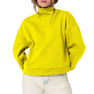 Material Comfortable Fit Warm <b>Pullover</b> <b>Sweater</b> For Women Casual Women Mock Neck Sweatshirt Soft Cotton Fabric High Quality - Product Image 4