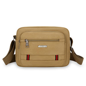 Bolso Bandolera Kingwin para Hombre, de Lona, Gran Capacidad, para Uso Diario, en Colores Marrón, Caqui, Negro y Verde Militar, Primavera 2025 - Product Image 4