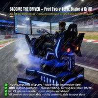 Cockpit de simulation de course 3Dof, simulateur de mouvement, volant, jeu de course à mouvement complet, siège à 2 places, support de siège, simulateur de conduite automobile à 3 écrans