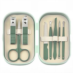 Kit de Manicura y Pedicura 8 en 1 de Acero Inoxidable con Estuche Rígido de Viaje, Cortaúñas, Tijeras, Pinzas, Juego de Cucharillas para Oídos - Product Image 4