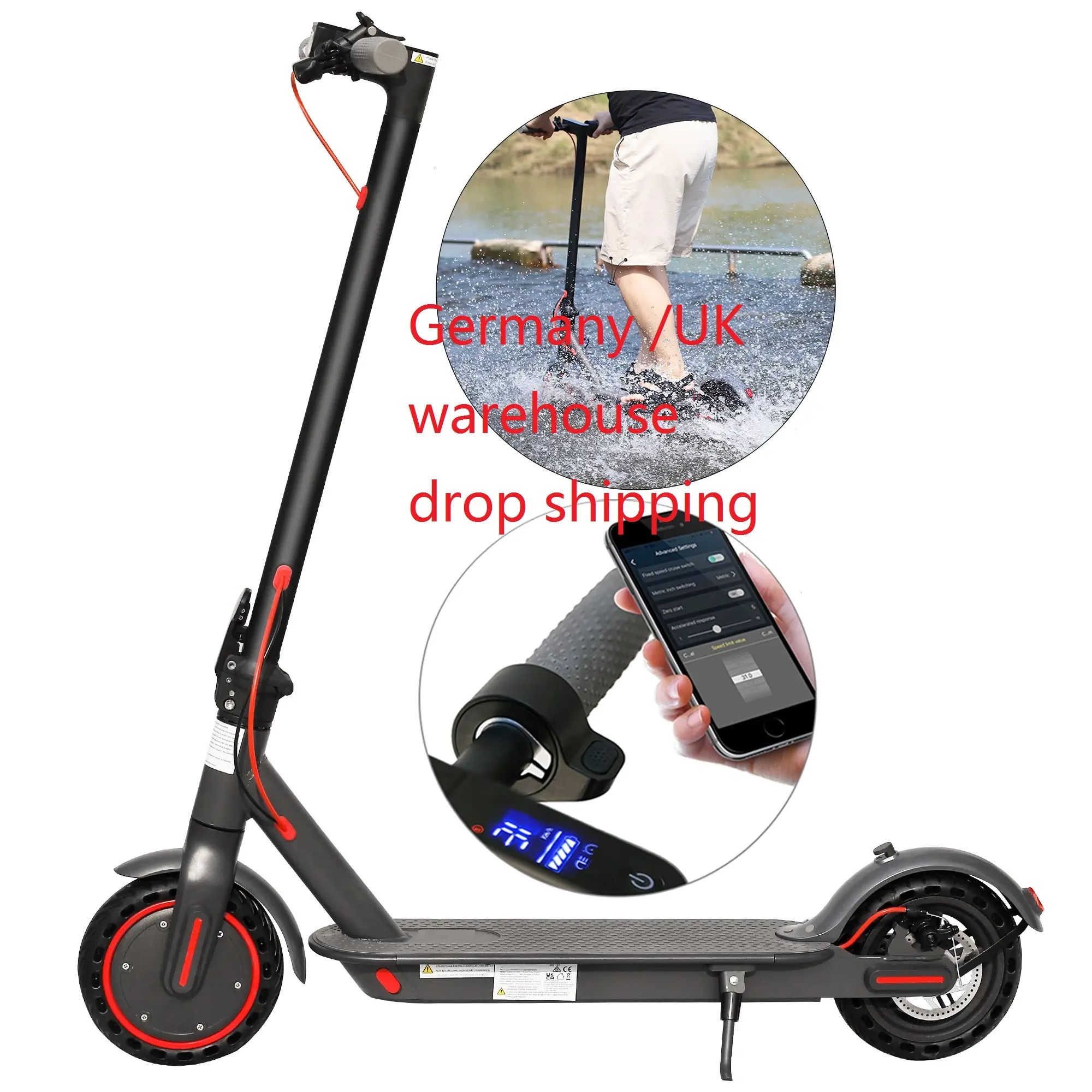 Adult Elektro roller für Europa Deutschland 365GO Faltbar Wasserdicht 10.5AH 25km 350W 2 Rad Sehr billige Elektronik Unisex 36V