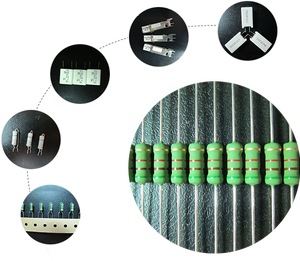 Mẫu miễn phí năm vòng màu kháng 1/2W 1/4W 1/6W 1/8W 1W 2W 3W 5W 10W 1K 5.1k 6.8r 2.2r 1% nhúng điện trở màng kim loại - Product Image 1