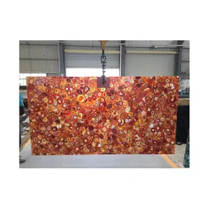 natural stone red agate slabs marble price per square meter for sale