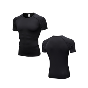 Completo Set Sportivo da <span class=keywords><strong>Uomo</strong></span>: T-Shirt a Compressione in Maglia e Pantaloncini Aderenti, Elasticizzati, <span class=keywords><strong>Slim</strong></span> <span class=keywords><strong>Fit</strong></span>, Stampati, Ideali per il Fitness e lo Sport - Product Image 1