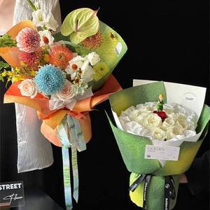 Papel de relieve, papel para empaquetar ramos tridimensionales, papel artístico, serie de papel decorativo impermeable y engrosado - Product Image 1