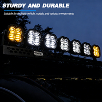 Barra de Luz LED Todoterreno Moderna Personalizada de 22/32/42 Pulgadas, Blanca y Ámbar, Enlazable, con RGB DRL para Camioneta 4x4, UTV, SUV, ATV