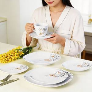 Juego de Vajilla Cuadrada de Porcelana Cerámica de 20 Piezas, Diseño de Fabricantes Chinos, <span class=keywords><strong>Precio</strong></span> Económico - Product Image 6