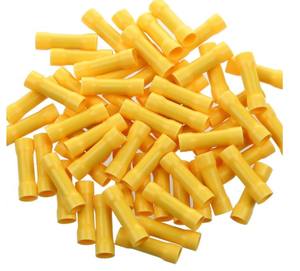 Lot de 100 connecteurs bout à bout à sertir connecteur bout à bout entièrement isolé PVC fil droit connecteur d'épissure bout à bout - Product Image 4