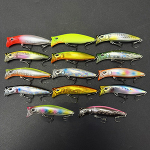 Appâts artificiels Pesca 80mm 12.6g Topwater Whopper Plopper leurre de pêche ABS tasse bouche Surface <span class=keywords><strong>Popper</strong></span> pour la truite basse d'eau salée - Product Image 4