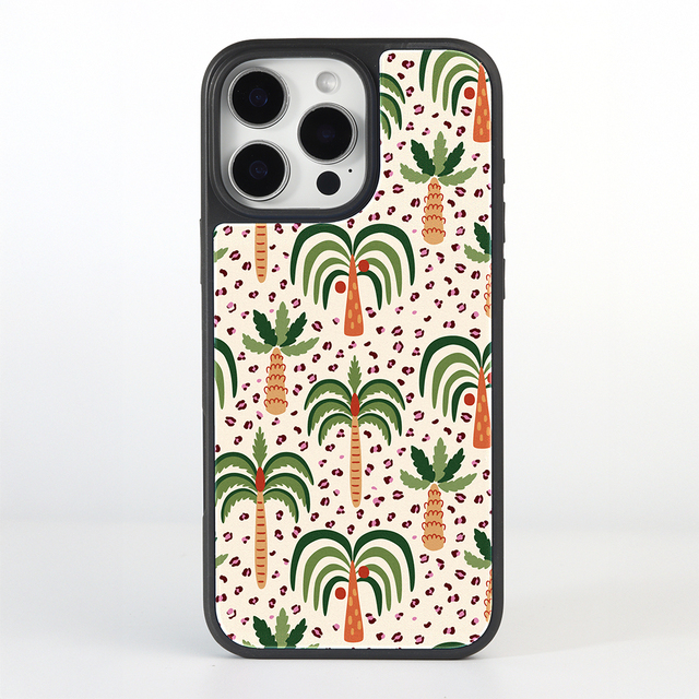Girls Lovely AG Frosted Glass Case for iPhone Models Protective Mobile Phone Case with Cute Designs Nice Trees Patterns