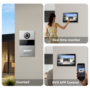 Kit de système d'<span class=keywords><strong>interphone</strong></span> intelligent GVS <span class=keywords><strong>avec</strong></span> moniteur intérieur et station extérieure pour le contrôle d'accès aux portails - Product Image 2