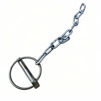 Pasadores de enganche con cadena y pasadores de seguridad hechos con acero de bajo carbono (EN8) zincado, pasador de bloqueo nuevo para granjas