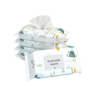OEM wet toilet paper soft wet wipes with extracts of aloe vera and chamomile delicate