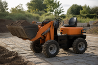 Pengiriman Gratis Loader CE Engine Small Front End Loader dengan Bucket yang Diperkuat untuk Tanah Keras Laris Terjual