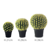 CHUANGFA 39cm Cactus Artificiel Vert Moderne Petite Plante Décorative en Mousse Plastique pour Maison Jardin Mariage Fête des Mères Cadeau