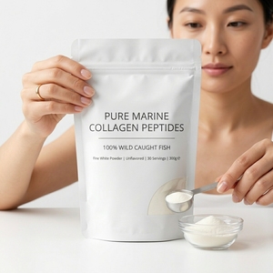 Polvere di Peptidi di Collagene Marino Puro <span class=keywords><strong>da</strong></span> <span class=keywords><strong>Pesce</strong></span> Selvaggio, Integratore di Collagene Senza Aromi 300g - Product Image 2