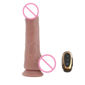 Neu Eingetroffener Teleskopischer Schwingender Flüssigsilikon-Dildo für Frauen Ferngesteuerter Penis Analstimulator mit Heizfunktion Sexspielzeug - Product Image 5