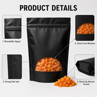 Sacs Doypack refermables à fermeture éclair en aluminium transparent de qualité alimentaire avec logo personnalisé OEM pour bonbons et snacks, pochettes verticales