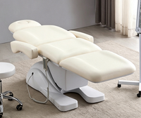 Lit de beauté électrique cosmétique avec 3 moteurs, lit de soin du visage, lit de spa