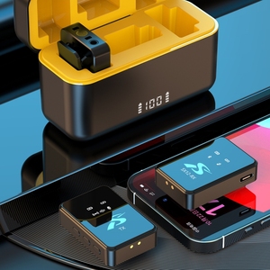 Microphone Lavalier cardioïde sans fil SX13 4-en-1 avec 4 micros antibruit pour IPhone/Android PC Podcast & Vlogging - Product Image 5