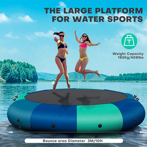 Trampolín Acuático Inflable 3M con Bomba Eléctrica y Escalera <span class=keywords><strong>de</strong></span> Cuerda - Product Image 5