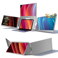 Extenseur d'écran triple pour ordinateur portable, moniteur portable de 18,5 pouces, multi-écrans pour ordinateur portable, trading Forex, trois écrans, affichage externe