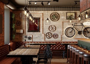 Meubles de bar sur mesure, comptoir de pub vintage, étagères en bois pour la présentation des spiritueux, aménagement intérieur de restaurant, équipement de boutique - Product Image 2
