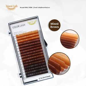 Beaux plateaux extensions de cils de couleur de qualité supérieure ombre brune mélangée douce pour une amélioration étonnante des yeux - Product Image 2