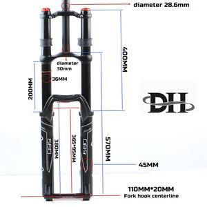 Himaloo — fourche à Suspension de vélo à Double couronne <span class=keywords><strong>DH</strong></span> AM, pièce de bicyclette, à Air, 110mm x 20mm, 26/27 <span class=keywords><strong>pouces</strong></span>, <span class=keywords><strong>vtt</strong></span>, 3.0 - Product Image 3