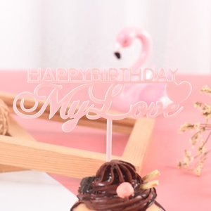 Adorno de Pastel Acrílico de <span class=keywords><strong>Feliz</strong></span> <span class=keywords><strong>Cumpleaños</strong></span> para <span class=keywords><strong>Mi</strong></span> <span class=keywords><strong>Amor</strong></span>, Decoración para Pastel de San Valentín - Product Image 5