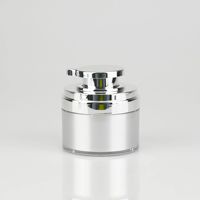 Prix d'usine 15ml 30ml 50ml 100g Pot et flacon pompe airless en PP argenté mat pour lotion acrylique et sérum blanc de luxe