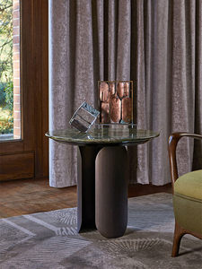 2-Piece Nesting Coffee <b>Table</b> Set with Stainless Steel Frame, Large and <b>Small</b> Combination Side <b>Table</b> - Product Image 2